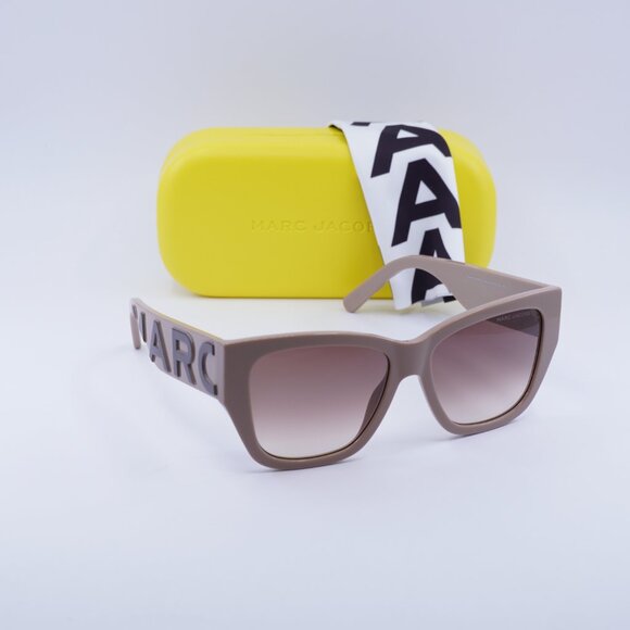Marc Jacobs MARC 695/S 0NOY HA Square Sunglasses - Nude Brown\Brown Gradient - Picture 5 of 10